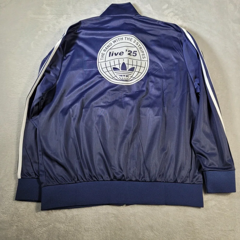 Adidas Oasis Firebird Track Jacket Mens XL Navy Blue Live 25 Reunion KT3456